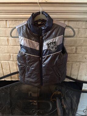 The Children's Place Navy and Gray Puffer Vest